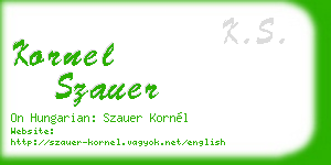 kornel szauer business card