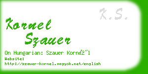 kornel szauer business card